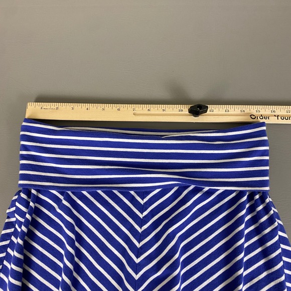Ya Los Angeles Skirt Women's Large Blue White Striped‎ Maxi Long Casual - Picture 5 of 10